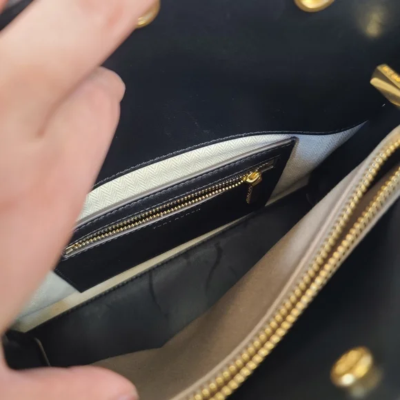 Tory Burch | Lee Radziwill Snake Embossed Small Double Bag in Aspen Multi - Picture 14 of 16